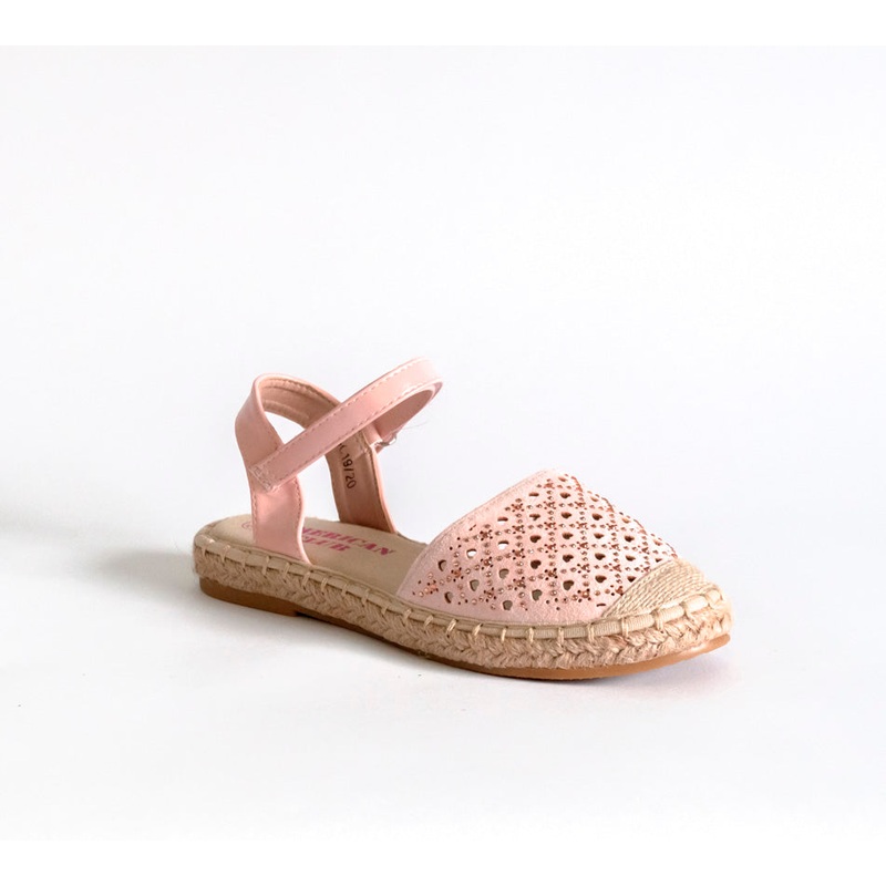 AC Girls’ Light Pink Espadrilles Sandals | 494/21-LP
