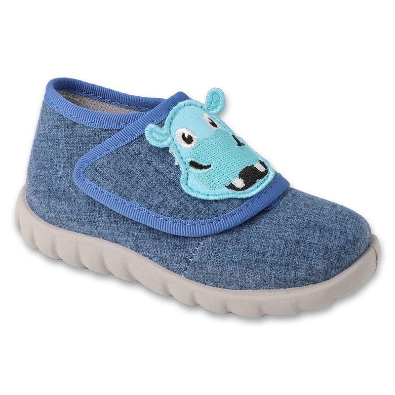 Befado Dark Blue Daycare Slippers with Hippo Patch / Sneakers – FLEXI | 454P038