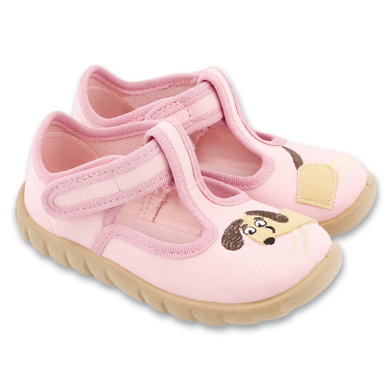 Befado Pink Daycare Slippers / Sneakers with Dog Patch – FLEXI | 627P012