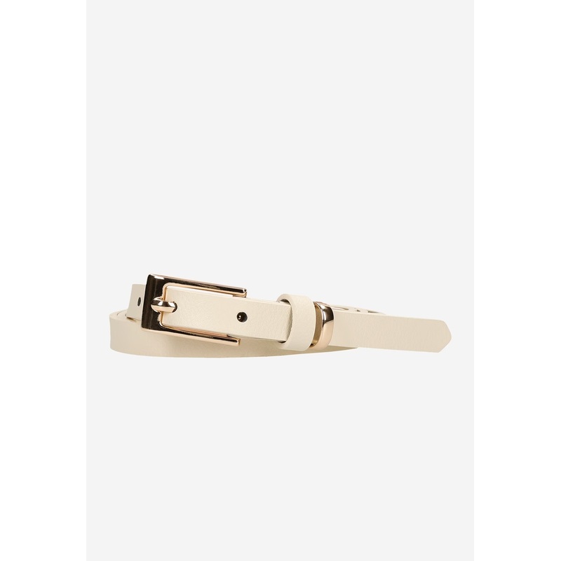 Wojas Women’s Thin Beige Leather Belt | 93074-54
