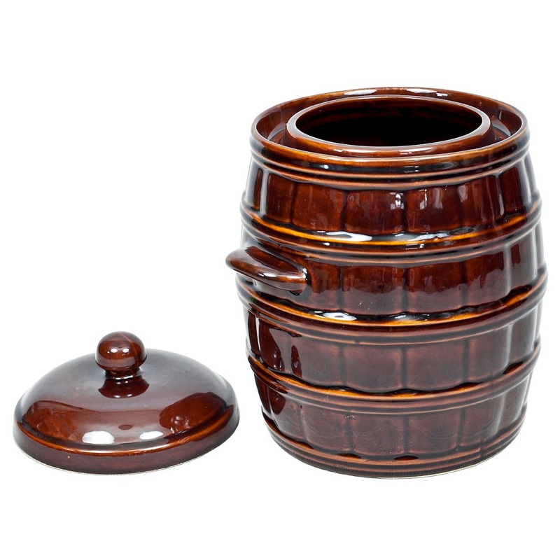 16 Liters Stoneware Pickling Crock Pot with Lid – Kamionka | KR-09-16
