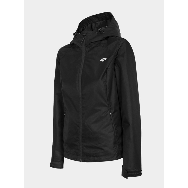 4F Women’s Black Hooded Urban Jacket | 001-20S