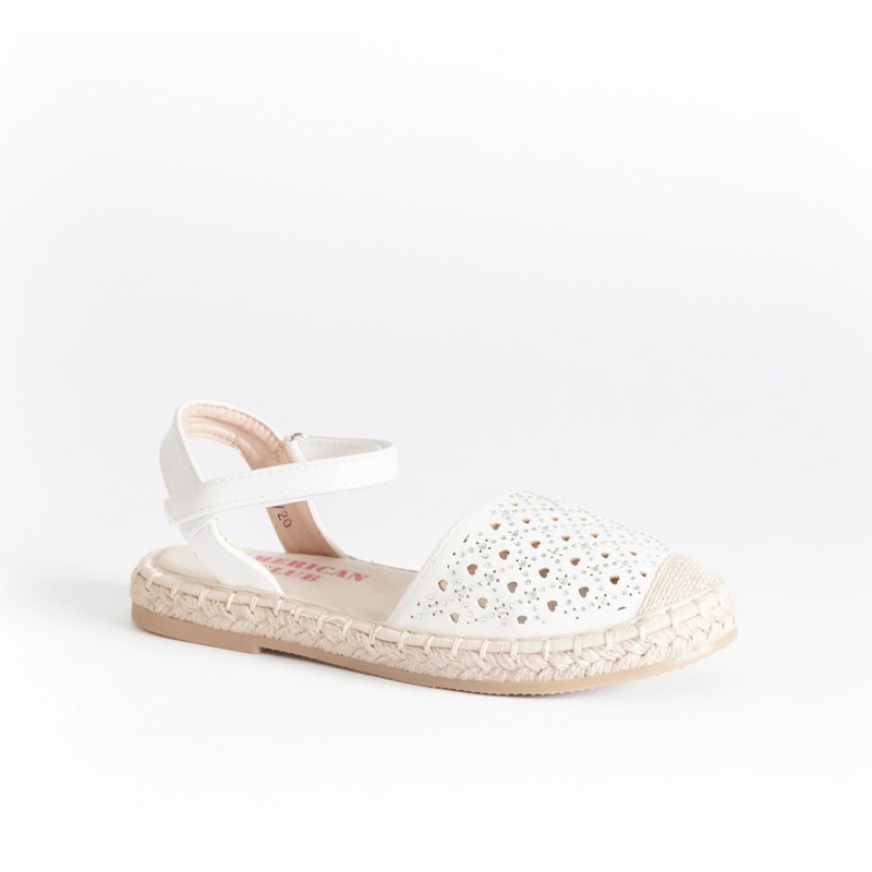 AC Girls’ White Espadrilles Sandals | 494/21-W