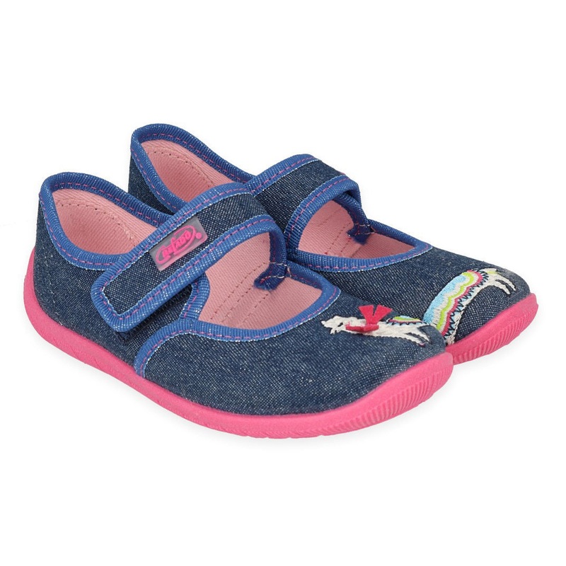 Befado Dark Blue School Slippers | 955X014