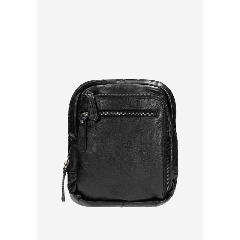 Wojas Small Black Leather Messenger Bag | 8003451
