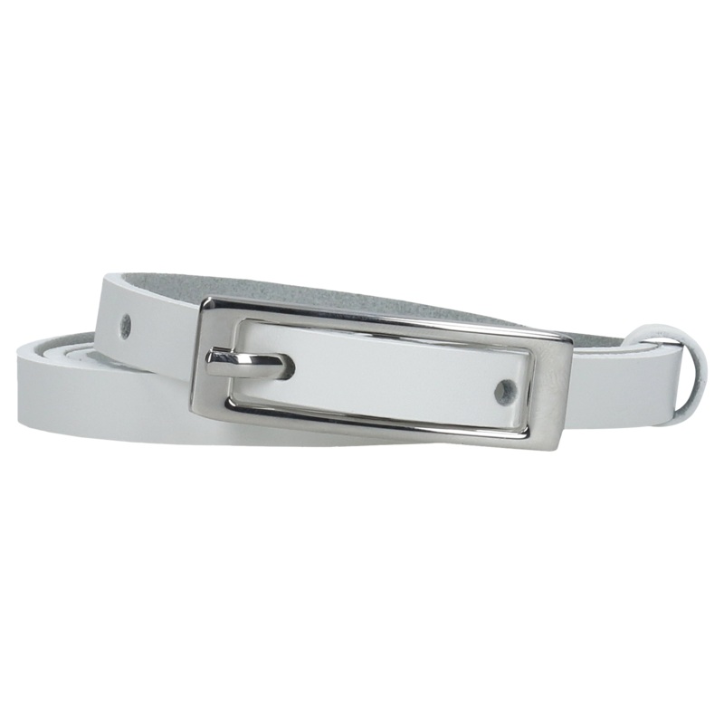 Wojas Women’s Thin White Leather Belt | 996259