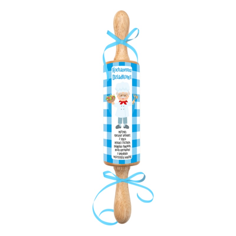 Wooden Rolling Pin – Gift Idea for Granfather – Kochanemu Dziadkowi | 3463-BRP