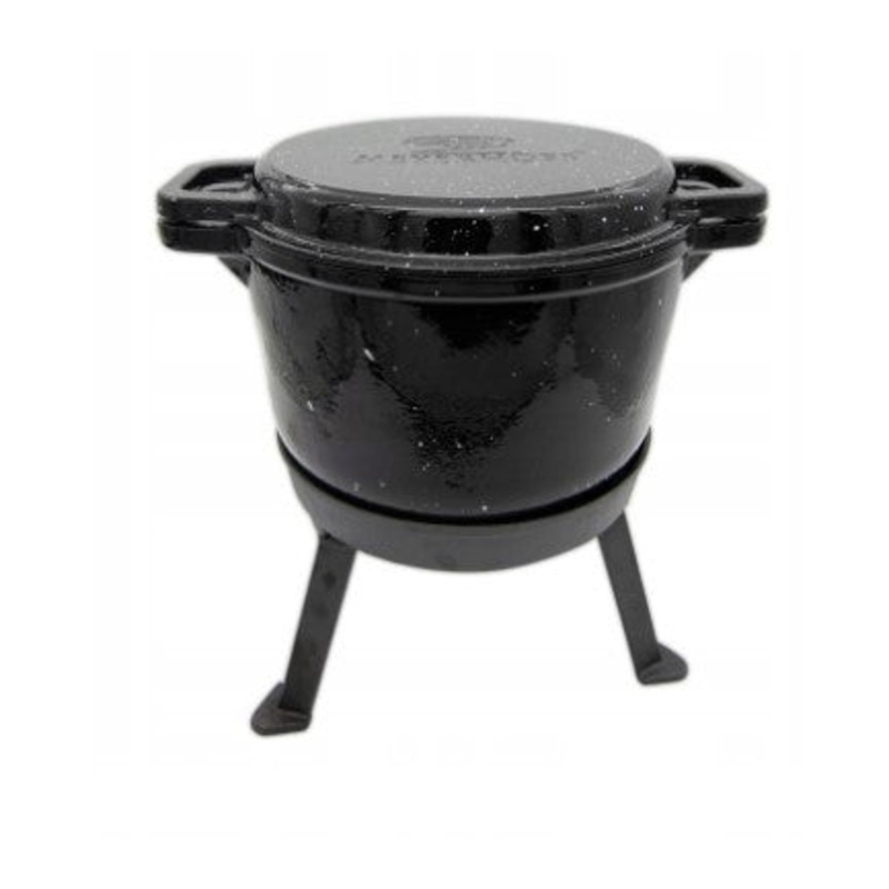8 Liters 3 in 1 Marble Enameled Cast Iron Pot – Kocioek Emaliowany Marmurek | 8LEm-3in1