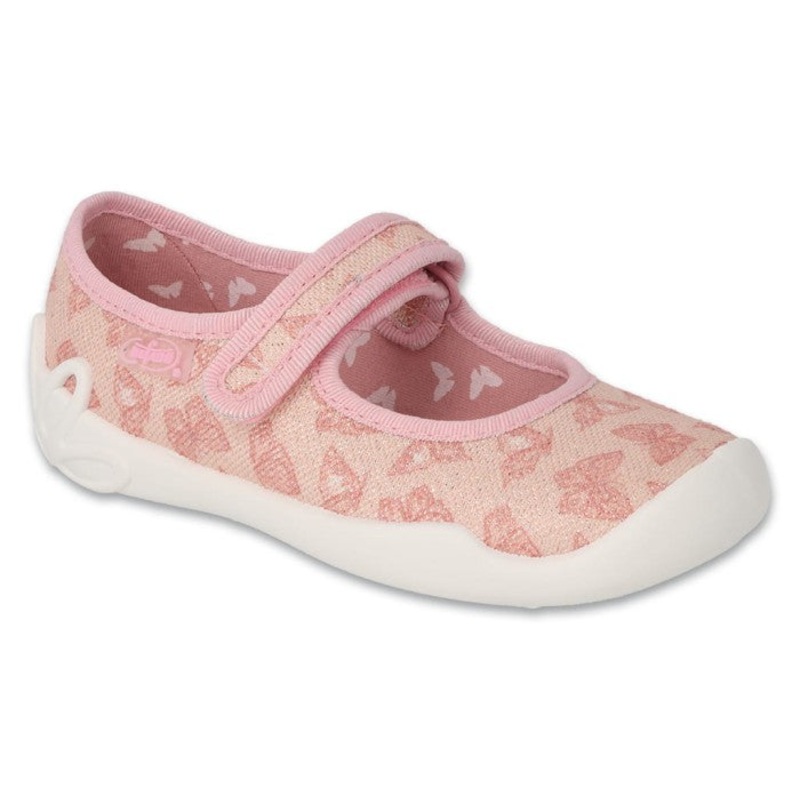Befado Light Pink Daycare Slippers / Sneakers with Butterfly Pattern – BLANCA | 114X526