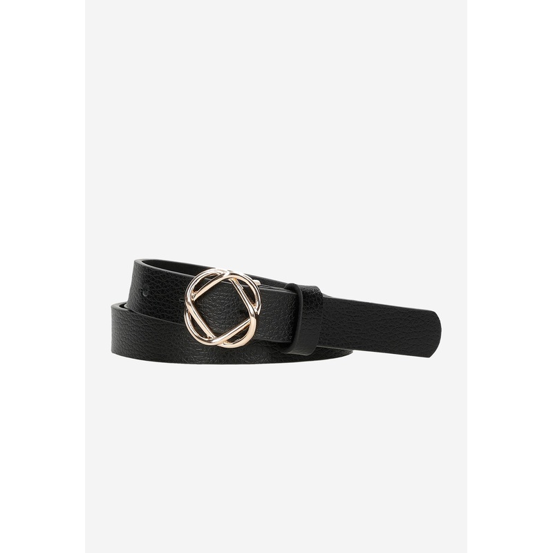 Wojas Women’s Black Leather Belt with Original Buckle | 9305851