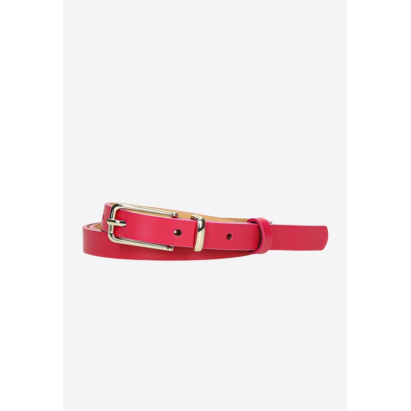 Wojas Women’s Thin Pink Leather Belt | 9301055
