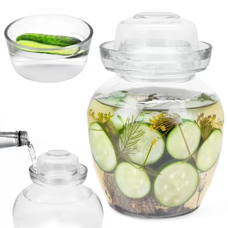 10 Liters Glass Pickling Jar with Hermetic Glass Lid | 43900-10l