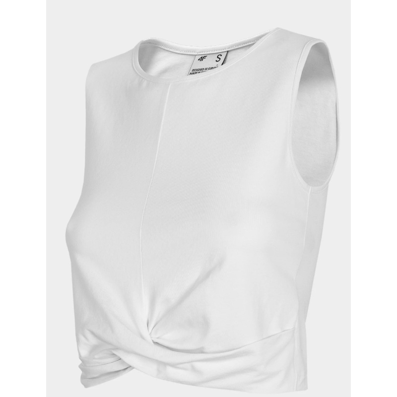 4F Womens’ White Crop Top | 012-10S