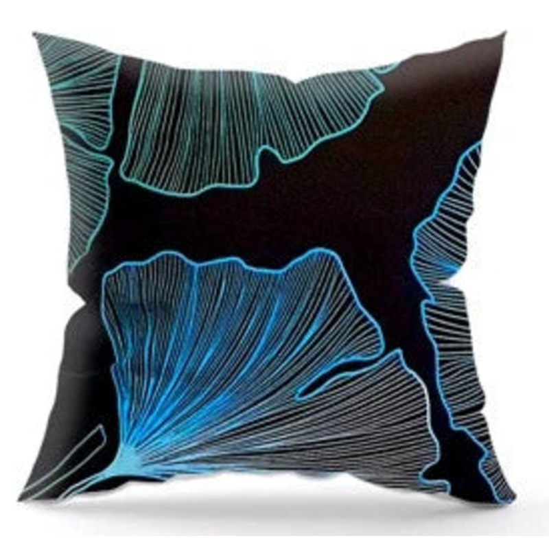 100% Cotton Black Pillowcase with Floral Pattern – Poszewka na Poduszk Jasiek | IK-11