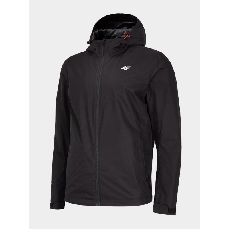 4F Men’s Black Hooded Urban Jacket | 001-20S-M