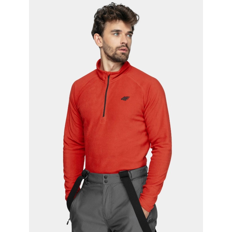 4F Men’s Red Fleece Underlayer Sweatshirt | 030-62S