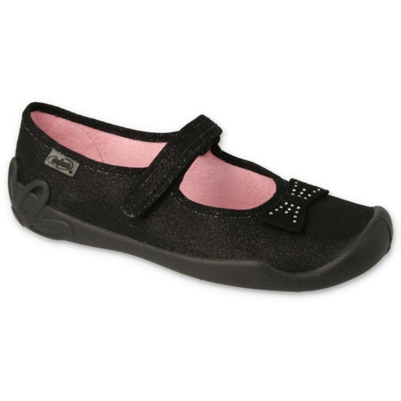 Befado Black Daycare Slippers / Sneakers with Bow – BLANCA | 114X240