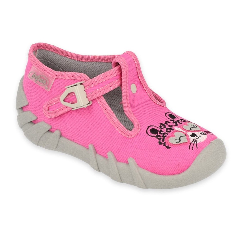 Befado Pink School Slippers Cat SPEEDY | 110P452