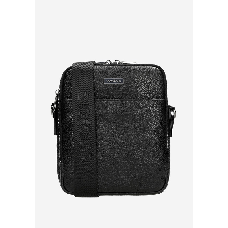 Wojas Small Black Leather Messenger Bag | 8004451