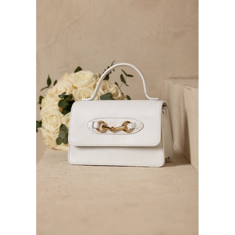 Wojas White Leather Crossbody Bag | 8020750