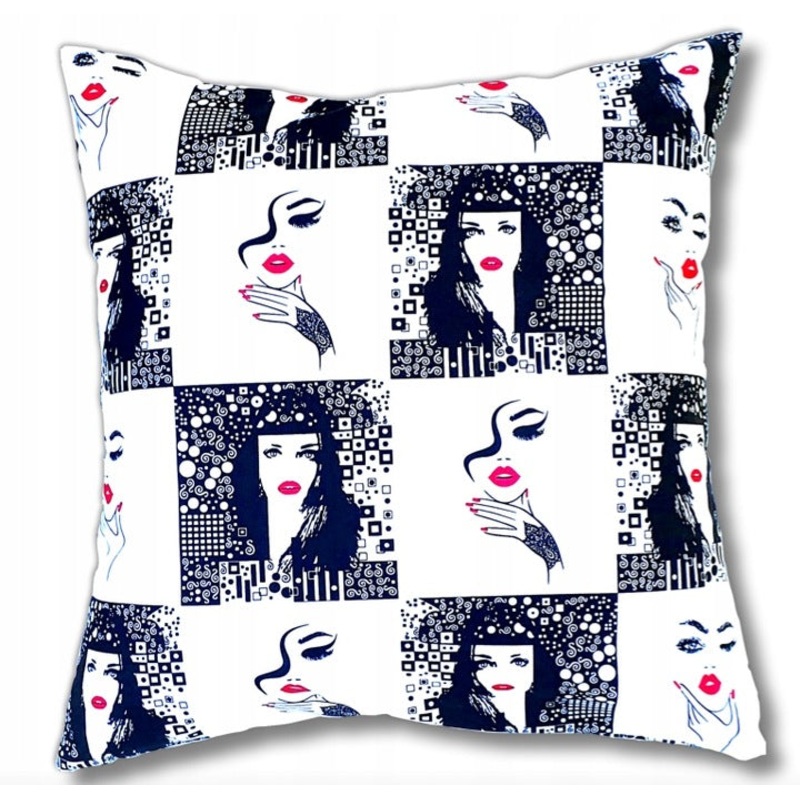 100% Cotton White Pillowcase with Face Pattern | IK-17