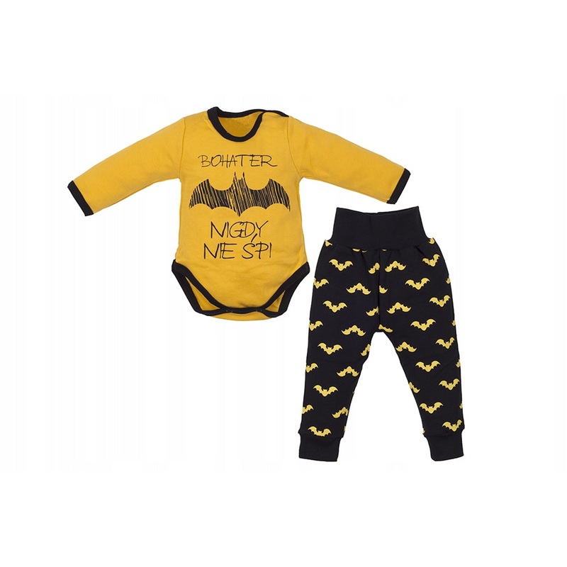 2 in 1 Yellow Bodysuit and Black Pants Set – Bohater Nigdy Nie pi | Z-001