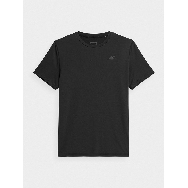 4F Men’s Black Training T-shirt with Logo | TSM259-BL