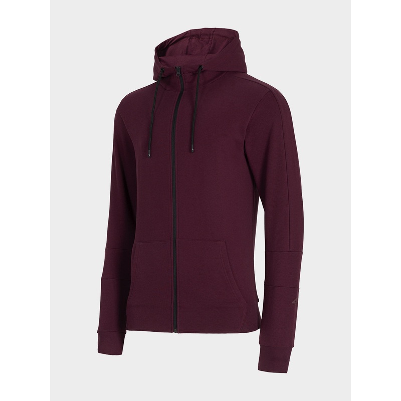 4F Men’s Claret Zip Up Hooded Sweatshirt | BLM029-60S
