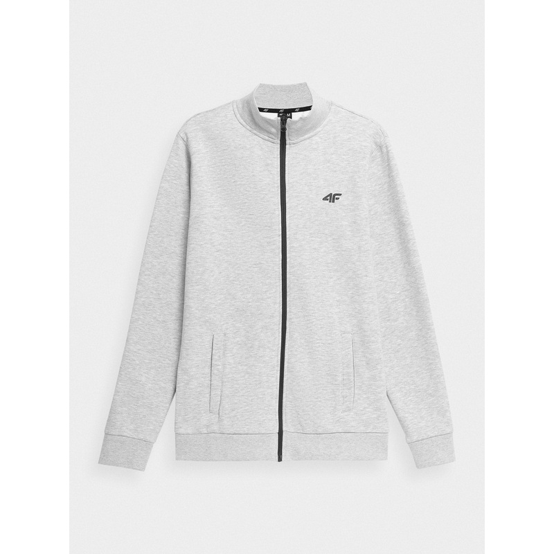 4F Men’s Gray Zip Up Sweatshirt with Logo | SM693-27M
