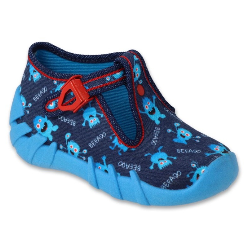 Befado Dark Blue Daycare Slippers / Sneakers whit Ufo Pattern SPEEDY | 110P476