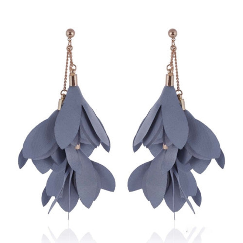 Yvon Gray Long Satin Earrings | E99077
