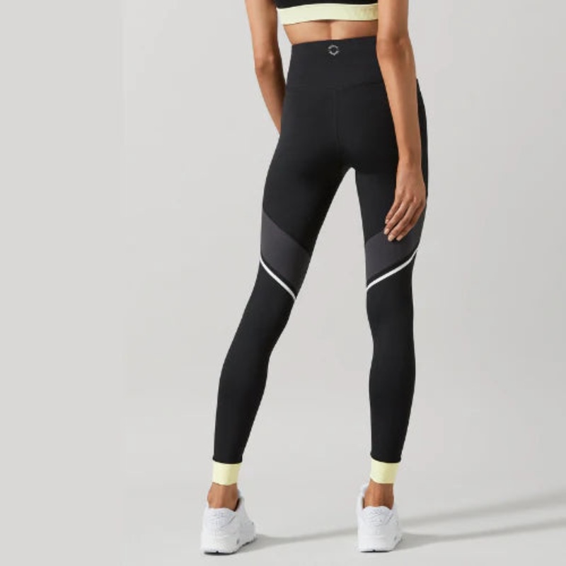 Ariel Leggings – Black, Slate & Lemon XS