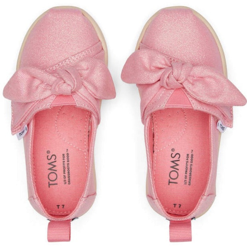 Tiny Alpargata Twill Glimmer Bow 19.5