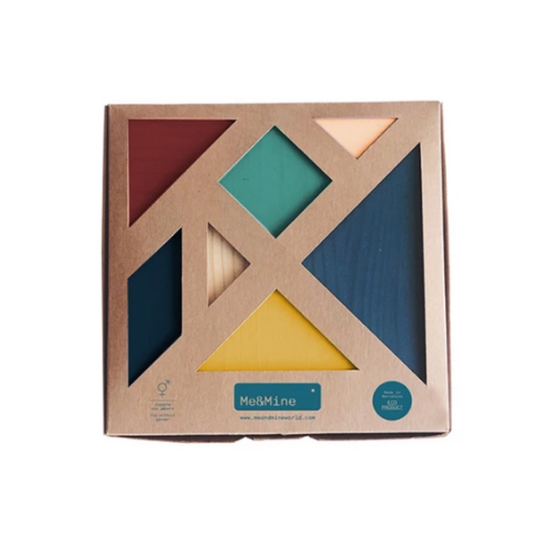 Wooden Tangram Earth