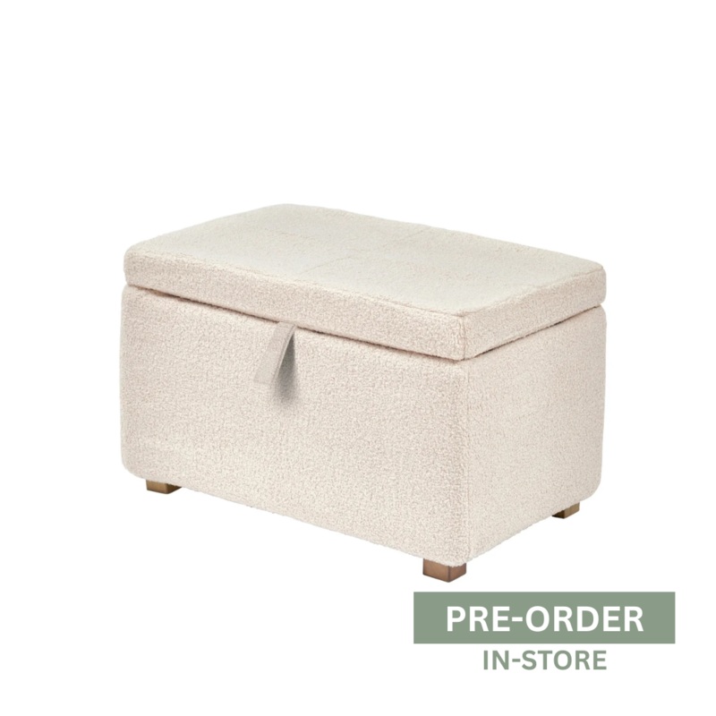 Serena Footstool Boucl Biscuit Boucl