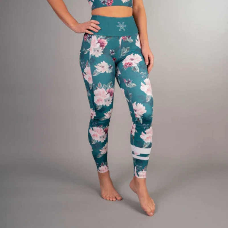 Green Blossom Pocket Tights XS