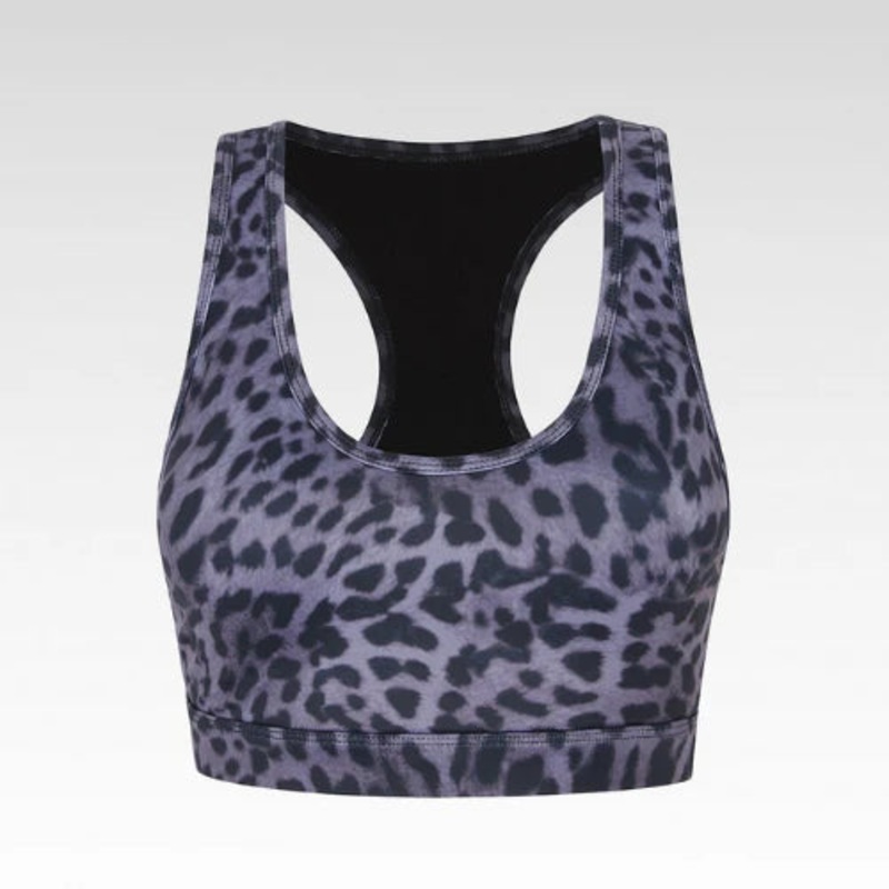 Topaz Leopard Sports Crop Bra S