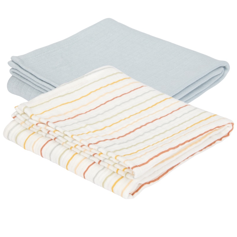 Swaddles 70 x 70 Sunny Stripes/Pure Soft Blue