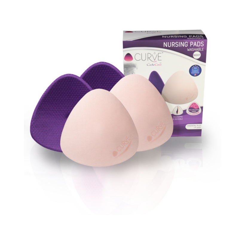 4 Curve Plus Night Washable Nursing Pads