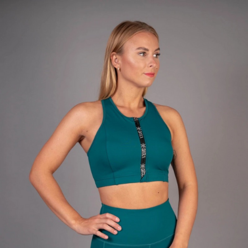 Teal Empower Sports Bra XS