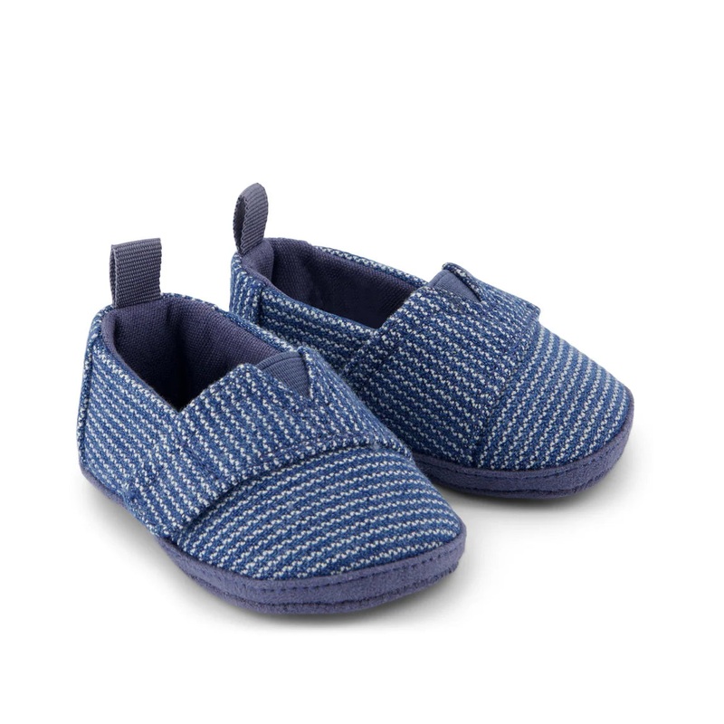 Alpargata Baby Crib Shoe Dark Sky Subtle Stripes 16