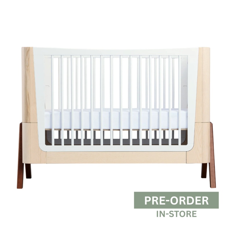 Hera Convertible Cot Bed Natural & Walnut