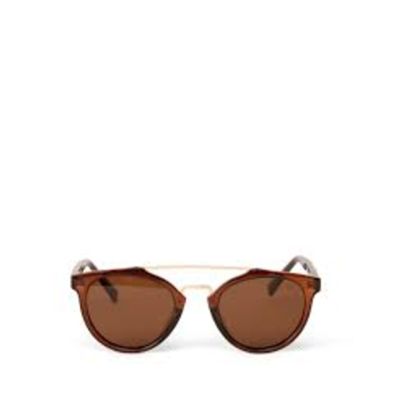 Aldie-2 Round Recycled Sunglasses Brown