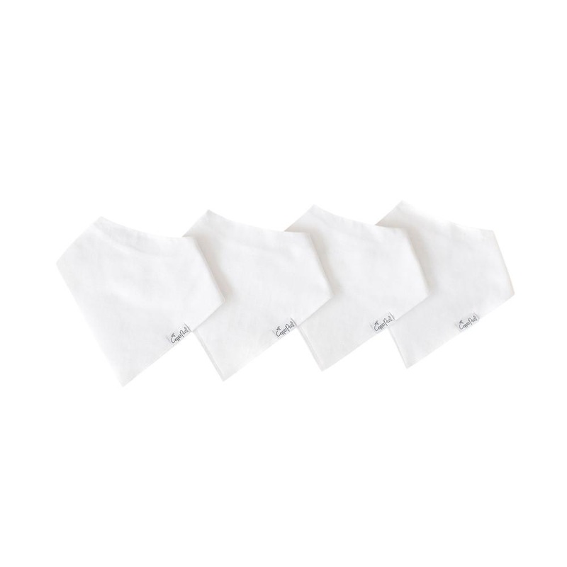 Bandana Bib Set (4 Pack) – White
