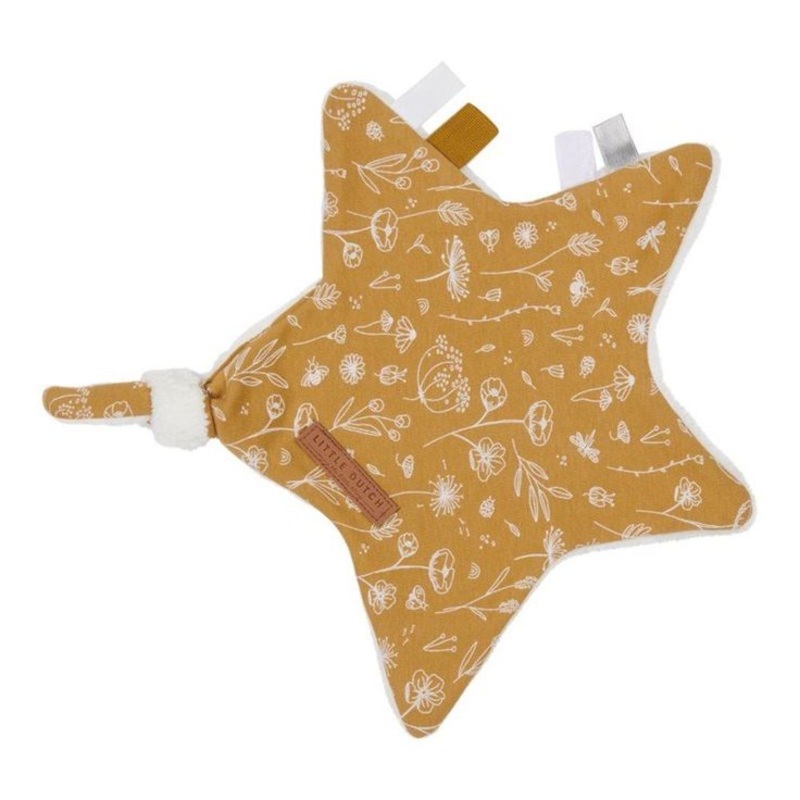 Cuddle cloth star Wild Flowers Ochre LD