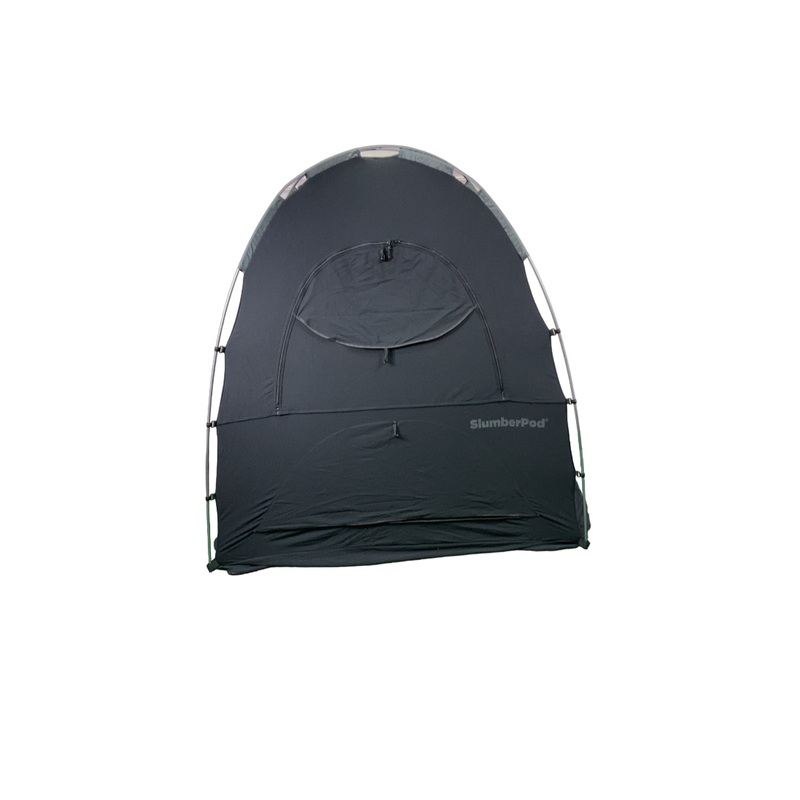 SlumberPod 2.0 Sleep Canopy with Fan, Black with Gray