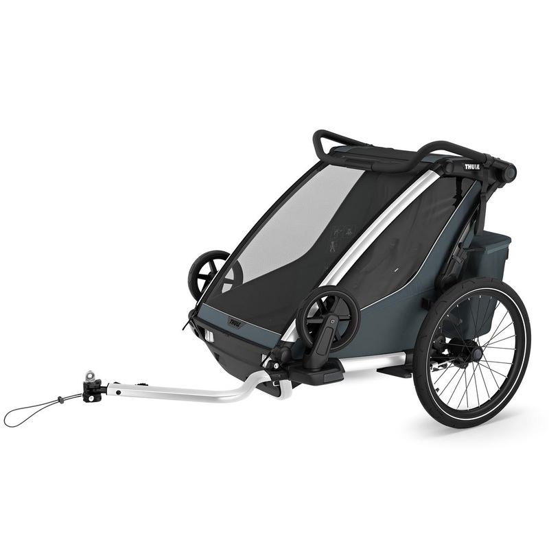 Thule Chariot Cross 2 Double Multisport Bike Trailer + Stroller – Dark Slate