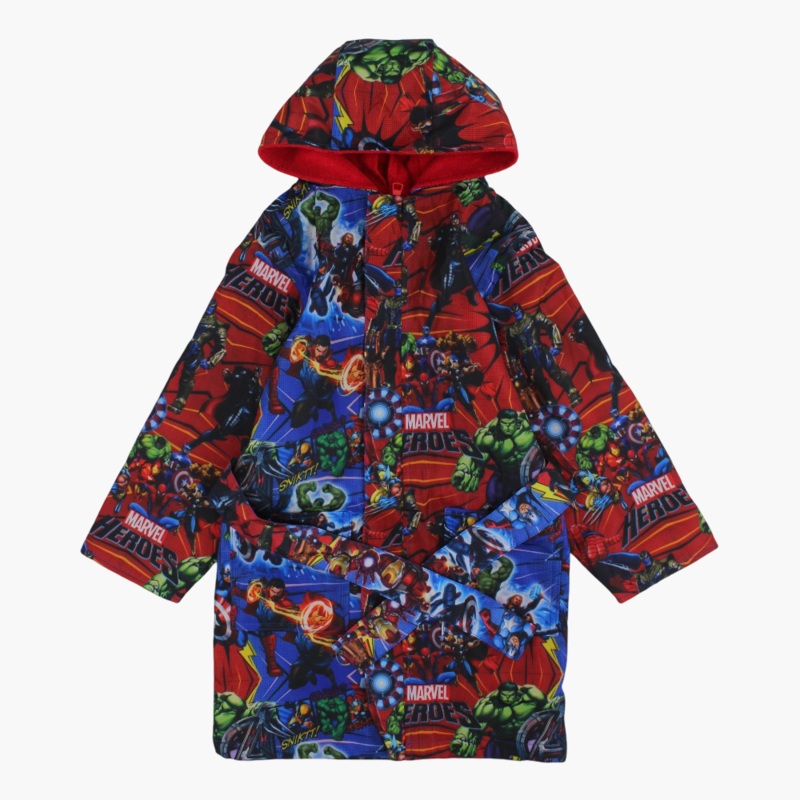 Boys Swim Robe  Blue with Avengers Print