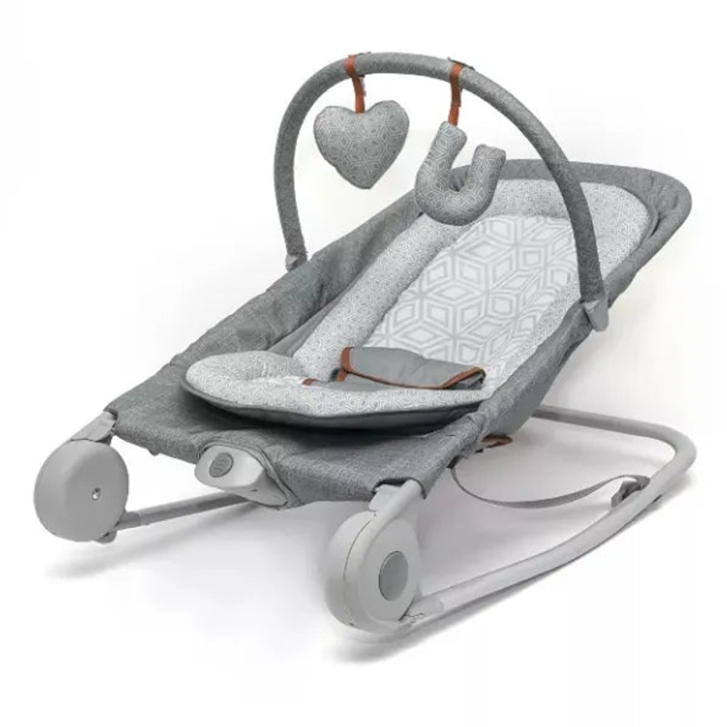2-in-1 Bouncer & Rocker Duo – Heather Gray (See Description)