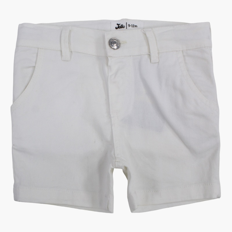 Baby Boys Gabardine Shorts  Off-White